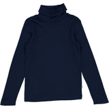 Wheat Wool Langærmet Uld Rullekrave Jersey Tops and T-Shirts 1432 navy 