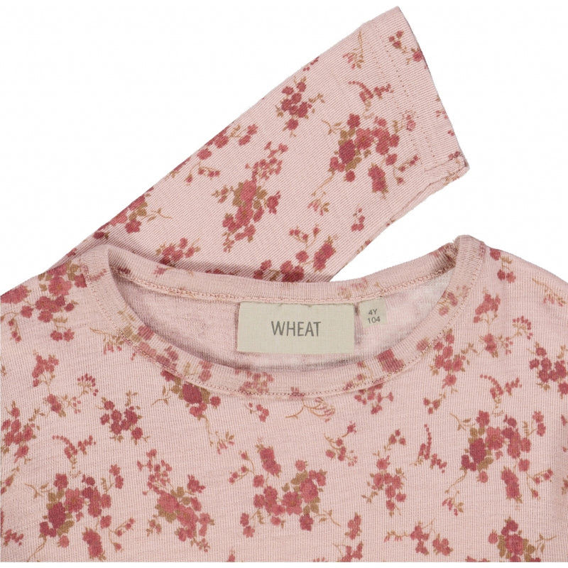 Wheat Wool Langærmet Uld T-shirt Jersey Tops and T-Shirts 2475 rose flowers