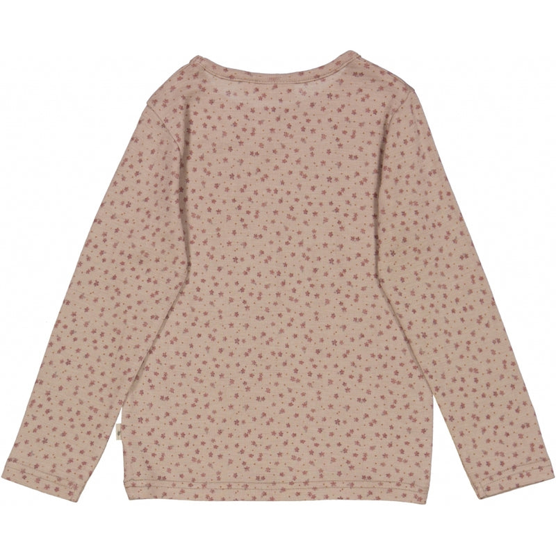 Wheat Wool Langærmet Uld T-shirt Jersey Tops and T-Shirts 2279 flower dots