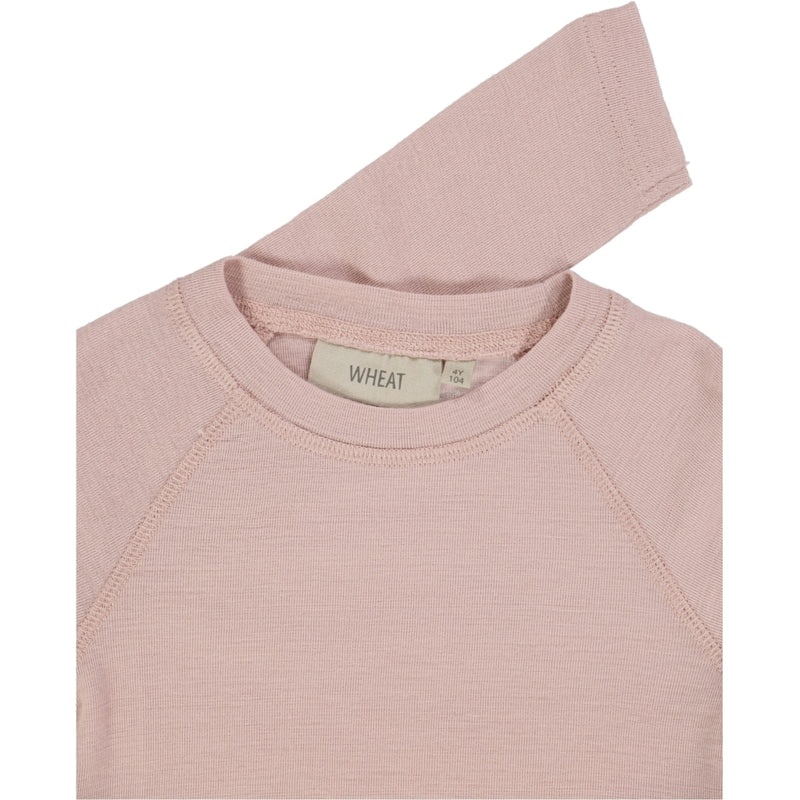 Wheat Wool Langærmet Uld T-shirt Jersey Tops and T-Shirts 2487 rose powder