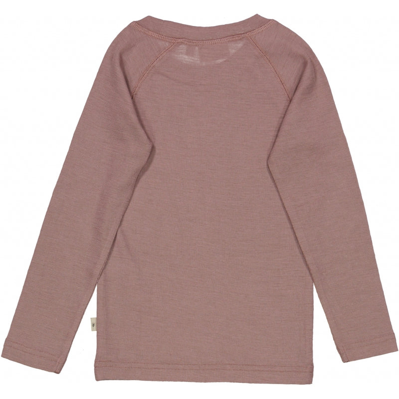 Wheat Wool Langærmet Uld T-shirt Jersey Tops and T-Shirts 1239 dusty lilac