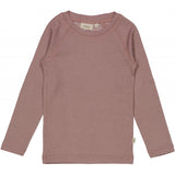 Wheat Wool Langærmet Uld T-shirt Jersey Tops and T-Shirts 1239 dusty lilac