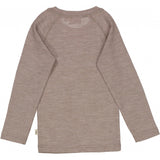 Wheat Wool Langærmet Uld T-shirt Jersey Tops and T-Shirts 3211 grey khaki melange