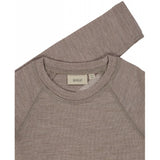 Wheat Wool Langærmet Uld T-shirt Jersey Tops and T-Shirts 3211 grey khaki melange