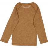 Wheat Wool Langærmet Uld T-shirt Jersey Tops and T-Shirts 3510 clay melange