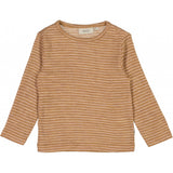 Wheat Wool Langærmet Uld T-shirt Jersey Tops and T-Shirts 3515 clay melange wool stripe