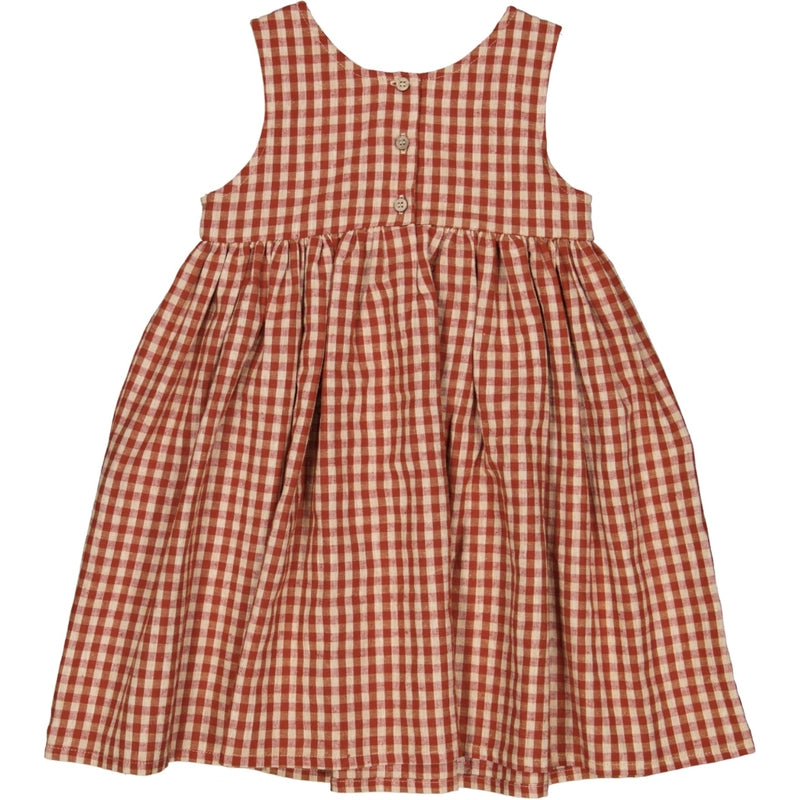 Wheat Main Pinafore Rynk Dresses 2900 sienna check