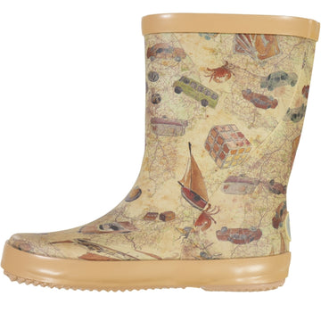 Wheat Footwear Printet Gummistøvle Alpha Rubber Boots 1066 holiday map