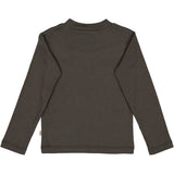 Wheat Rib T-Shirt Flæse Jersey Tops and T-Shirts 0033 black granite
