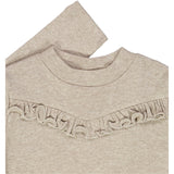 Wheat Rib T-Shirt Flæse Jersey Tops and T-Shirts 0072 gravel melange