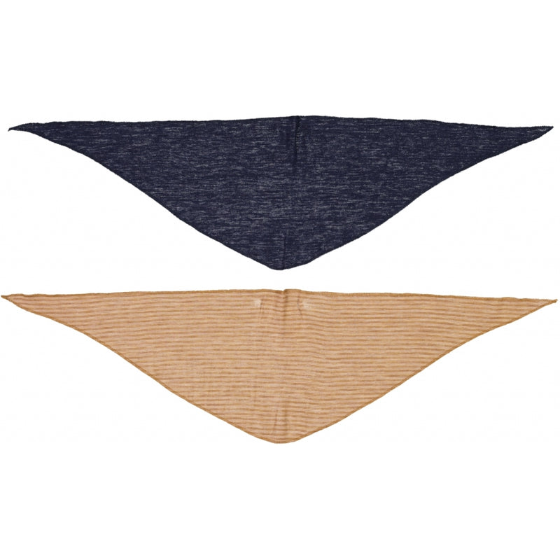 Wheat Wool Sæt af 2 Uld Tørklæder Matti Acc 3196 stripe navy