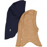 Wheat Wool Sæt af to uld elefanthuer Felix Acc 3196 stripe navy