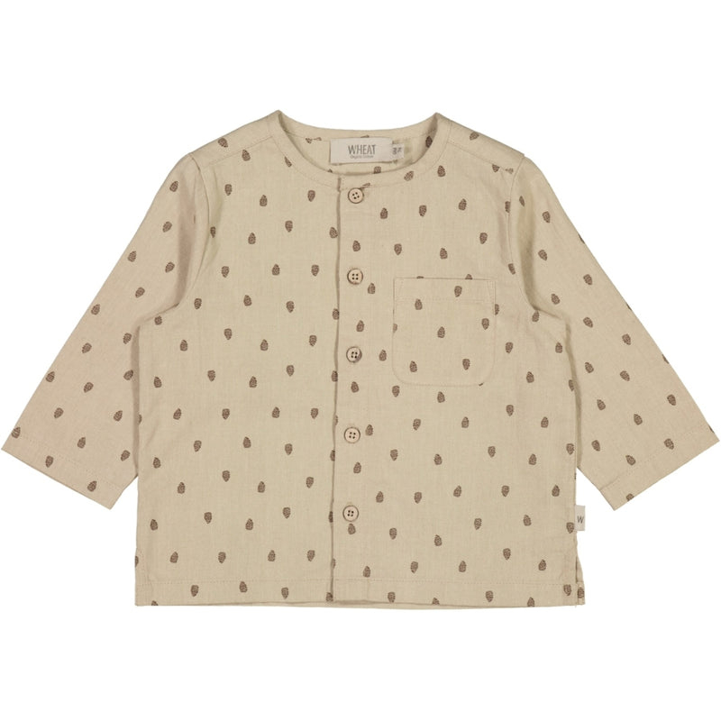 Wheat Skjorte Jamie Shirts and Blouses 0074 gravel sprucecone