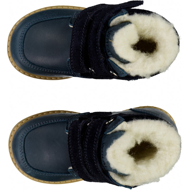 Wheat Footwear Stewie Velcro Tex Støvle Winter Footwear 1432 navy