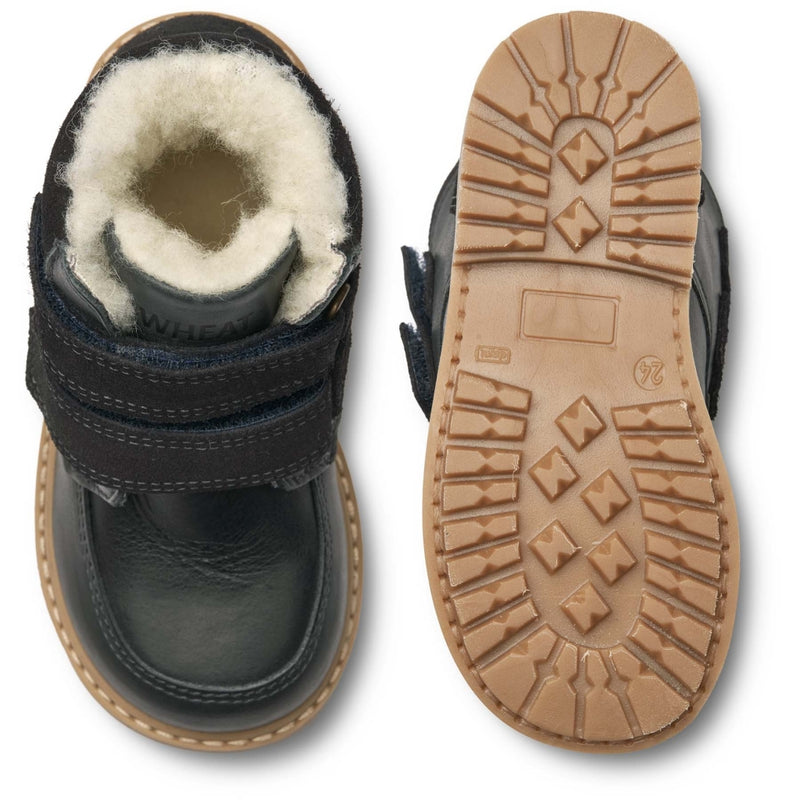 Wheat Footwear Stewie Velcro Tex Støvle Winter Footwear 0033 black granite