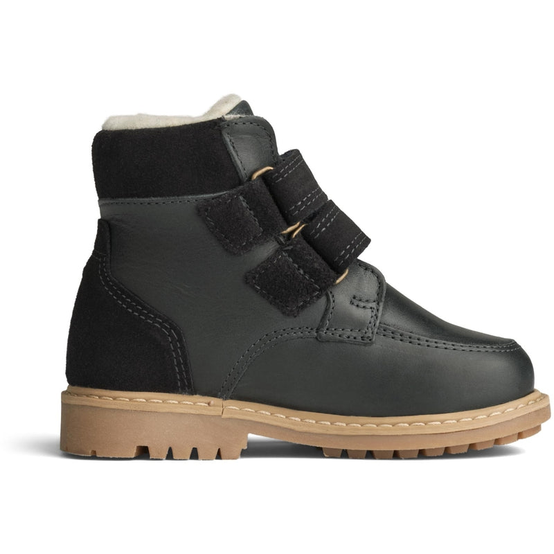 Wheat Footwear Stewie Velcro Tex Støvle Winter Footwear 0033 black granite