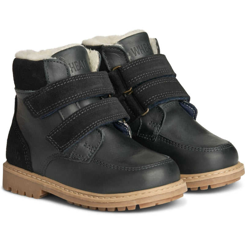 Wheat Footwear Stewie Velcro Tex Støvle Winter Footwear 0033 black granite