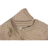 Wheat Strik Cardigan Hera Knitted Tops 3204 khaki melange