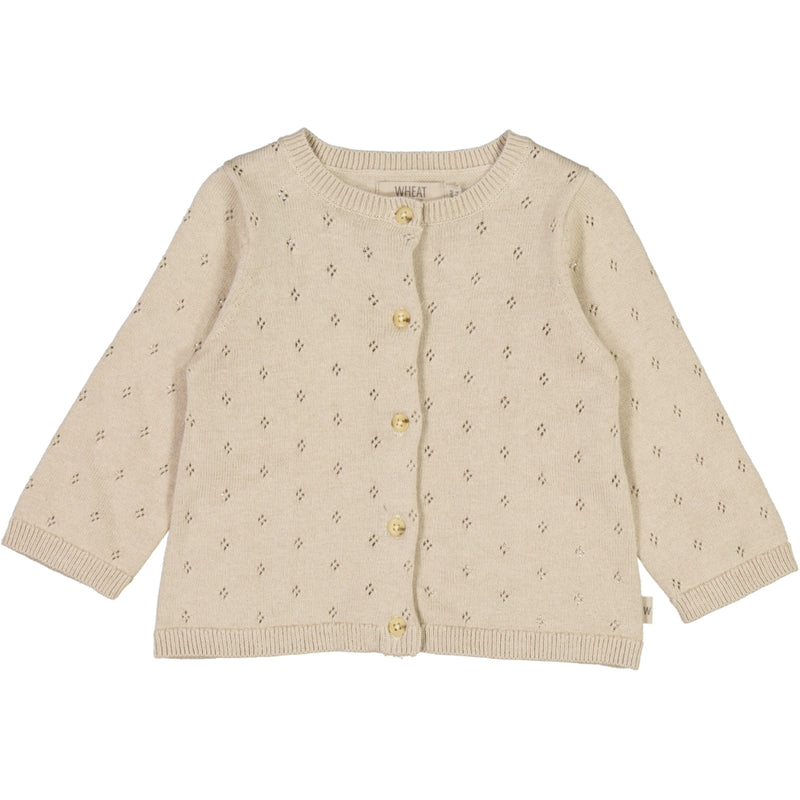 Wheat Strik Cardigan Maia Knitted Tops 3140 fossil