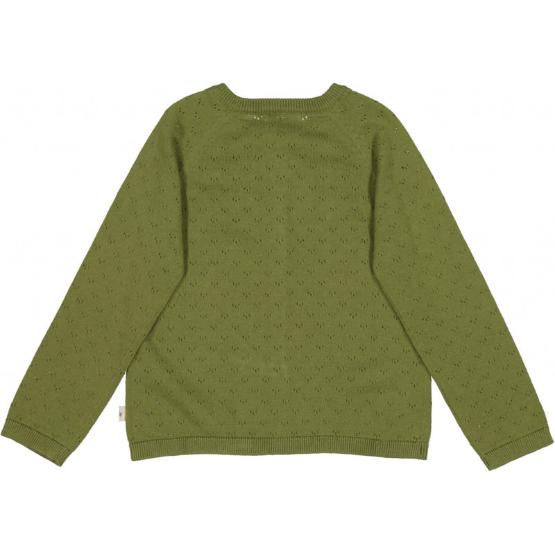 Wheat Strik Cardigan Maja Knitted Tops 4099 winter moss