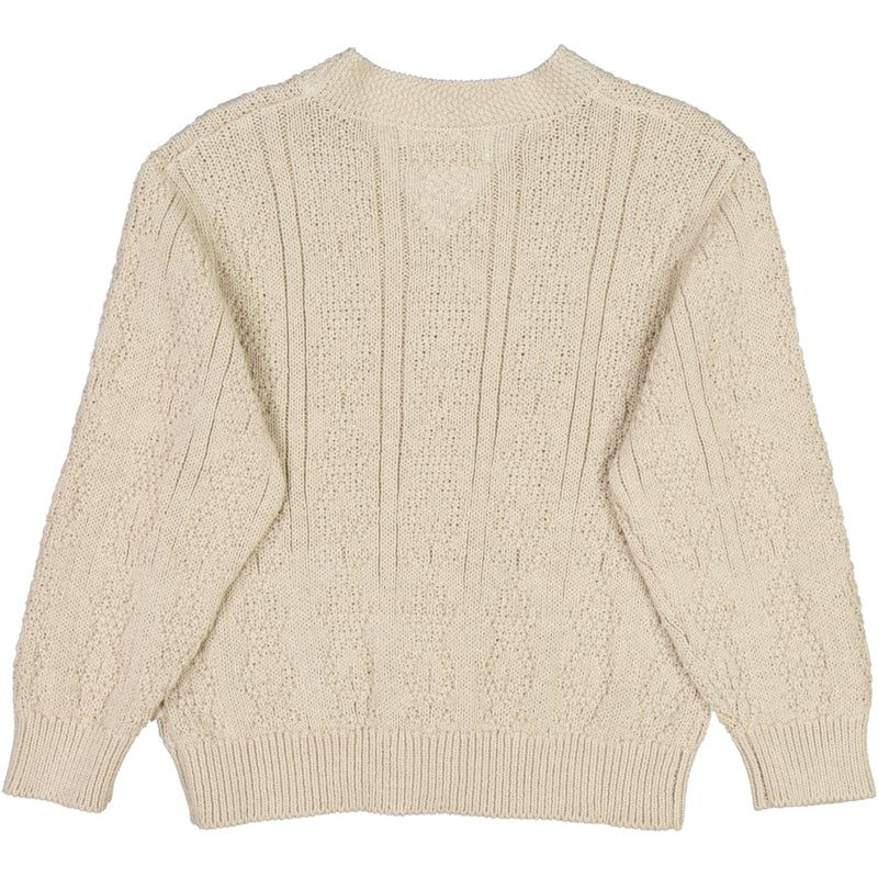 Wheat Strik Cardigan Perle Knitted Tops 3140 fossil