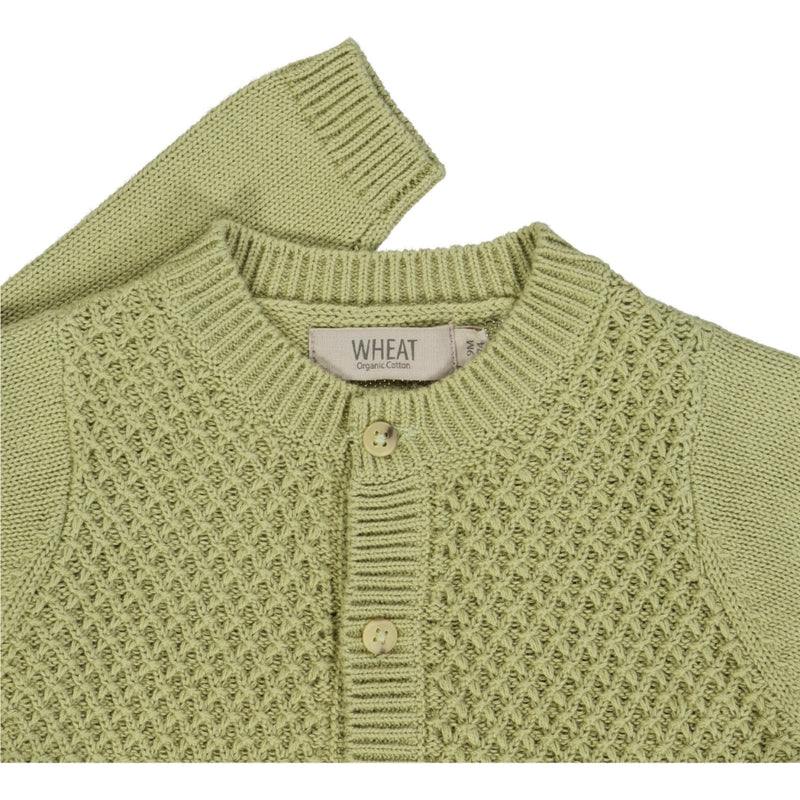 Wheat Strik Cardigan Ray Knitted Tops 4095 forest mist
