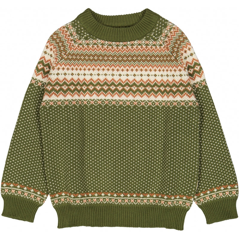Wheat Strik Pullover Bennie Knitted Tops 4099 winter moss