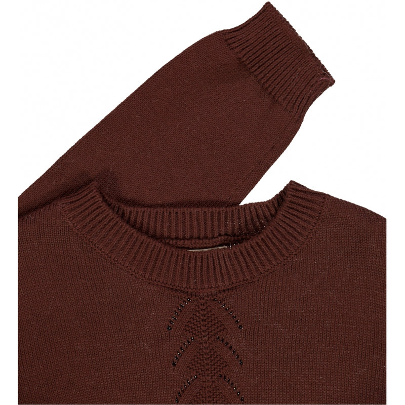Wheat Strik Pullover Gaby Knitted Tops 2750 maroon