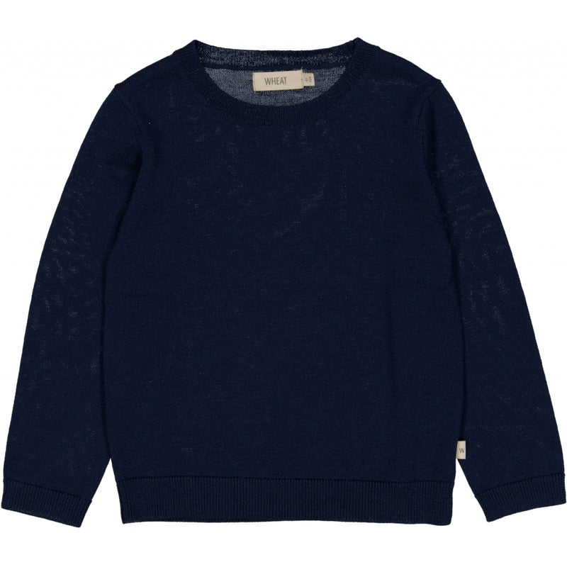 Wheat Strik Pullover Maui Knitted Tops 1432 navy 