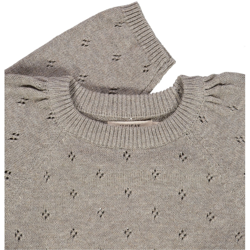 Wheat Strik Pullover Mira Knitted Tops 3229 warm grey melange