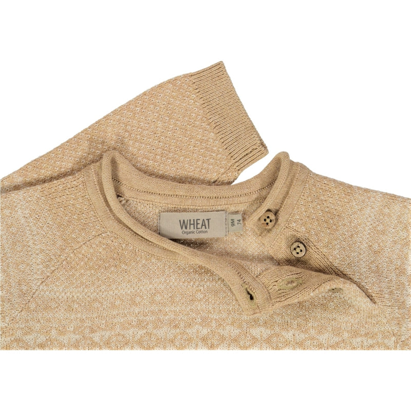 Wheat Strik Pullover Niels Knitted Tops 9203 cartouche melange
