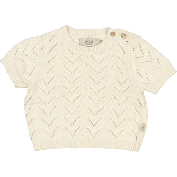Wheat Main Strik T-shirt Shiloh Knitted Tops 1101 cloud melange