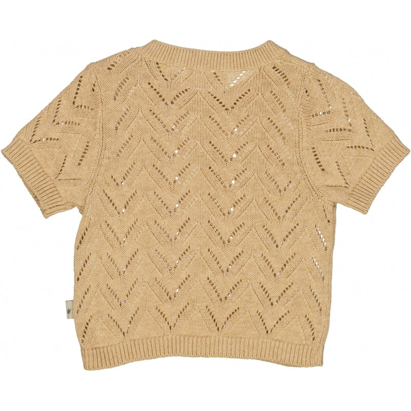 Wheat Strik T-shirt Shiloh Knitted Tops 9203 cartouche melange