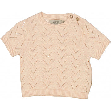 Wheat Main Strik T-shirt Shiloh Knitted Tops 9206 multi melange