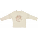 Wheat Main T-Shirt Broderet Hest Jersey Tops and T-Shirts 3140 fossil