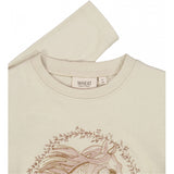 Wheat Main T-Shirt Broderet Hest Jersey Tops and T-Shirts 3140 fossil