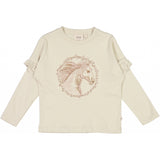 Wheat Main T-Shirt Broderet Hest Jersey Tops and T-Shirts 3140 fossil