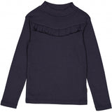Wheat T-Shirt Flæse Rib Jersey Tops and T-Shirts 1378 midnight blue