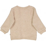 Wheat Wool Uld Fleece Cardigan Sweatshirts 3204 khaki melange